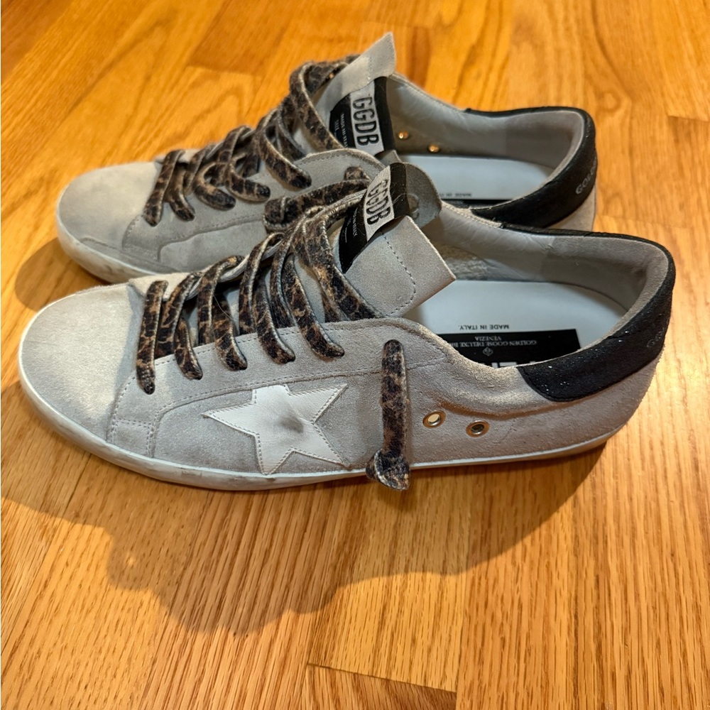 Golden Goose Gray and Black Sneakers with Suede Finish - Picture 3 of 9